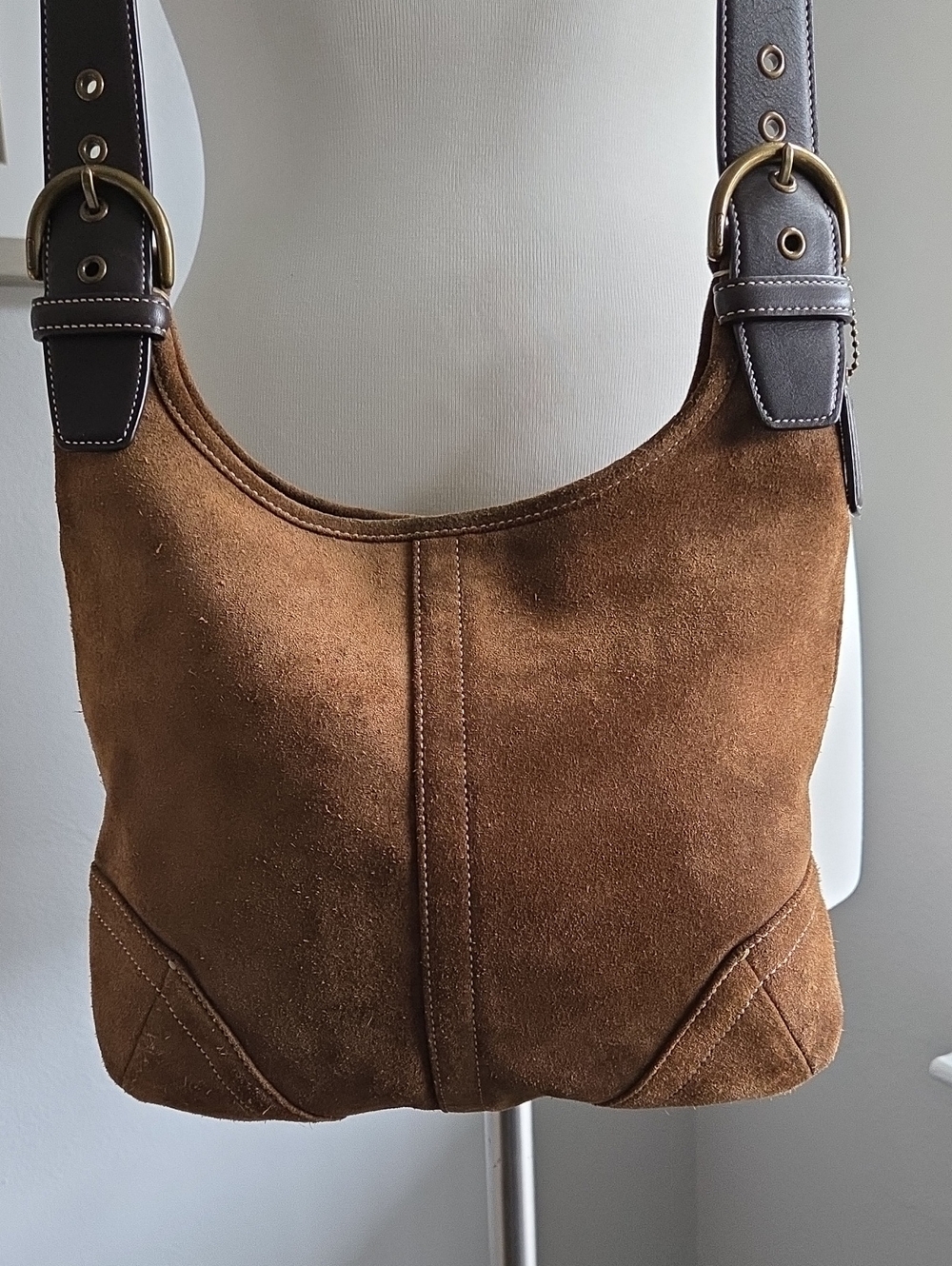 COACH 1999 SOHO Brown Suede Leather Crossbody Bag